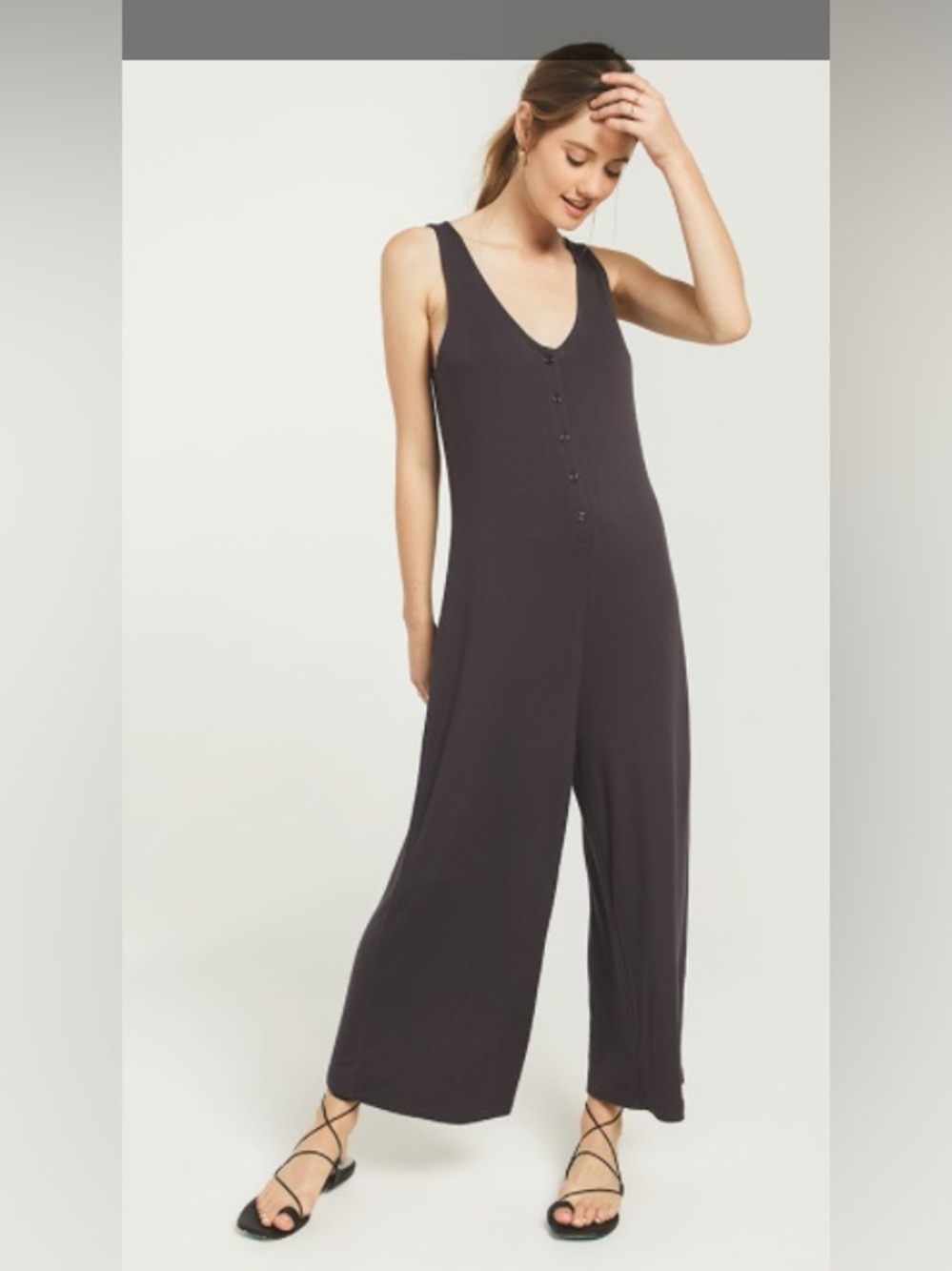 Z Supply Button Front Jumpsuit | Size M